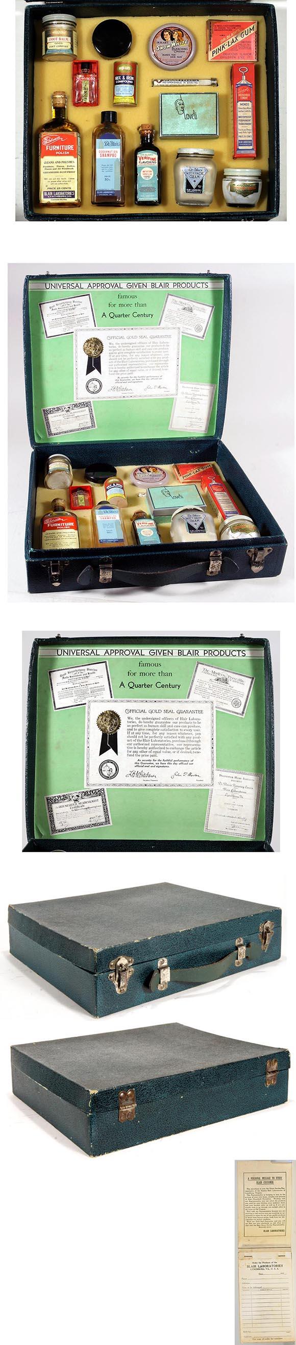 c.1935 Blair Labs, Unused Salesman Samples in Original Case